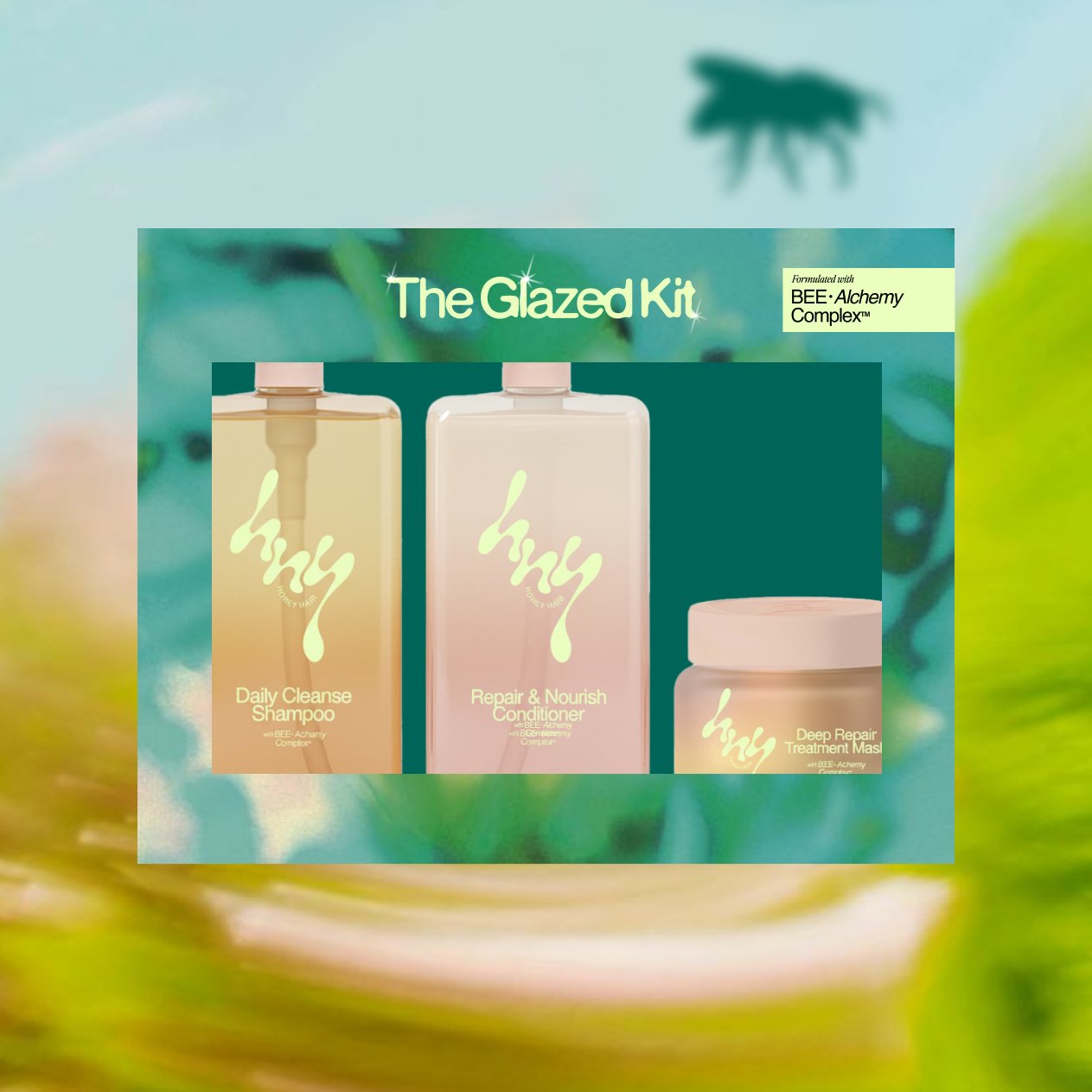 Graphic depicting a hexagonal cropped photo of an interior room design with grid lines along its borders.