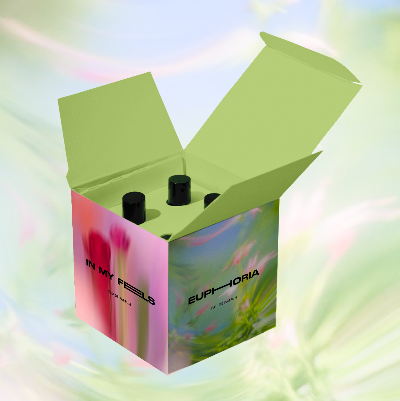 Graphic of a typography specimen showing the alphabet and numerals on top of a dark gray background.