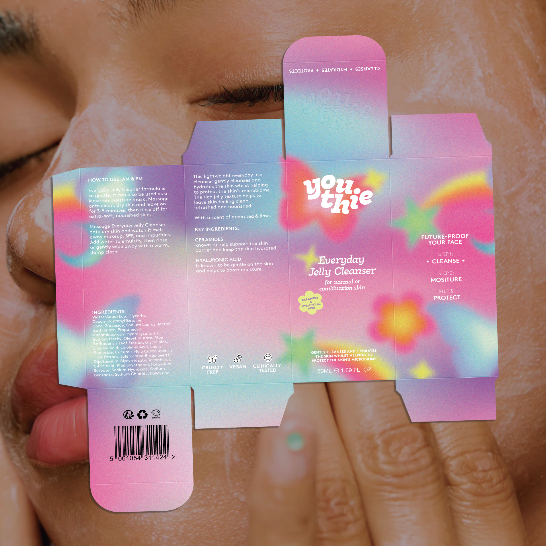 Graphic depicting a hexagonal cropped photo of an interior room design with grid lines along its borders.